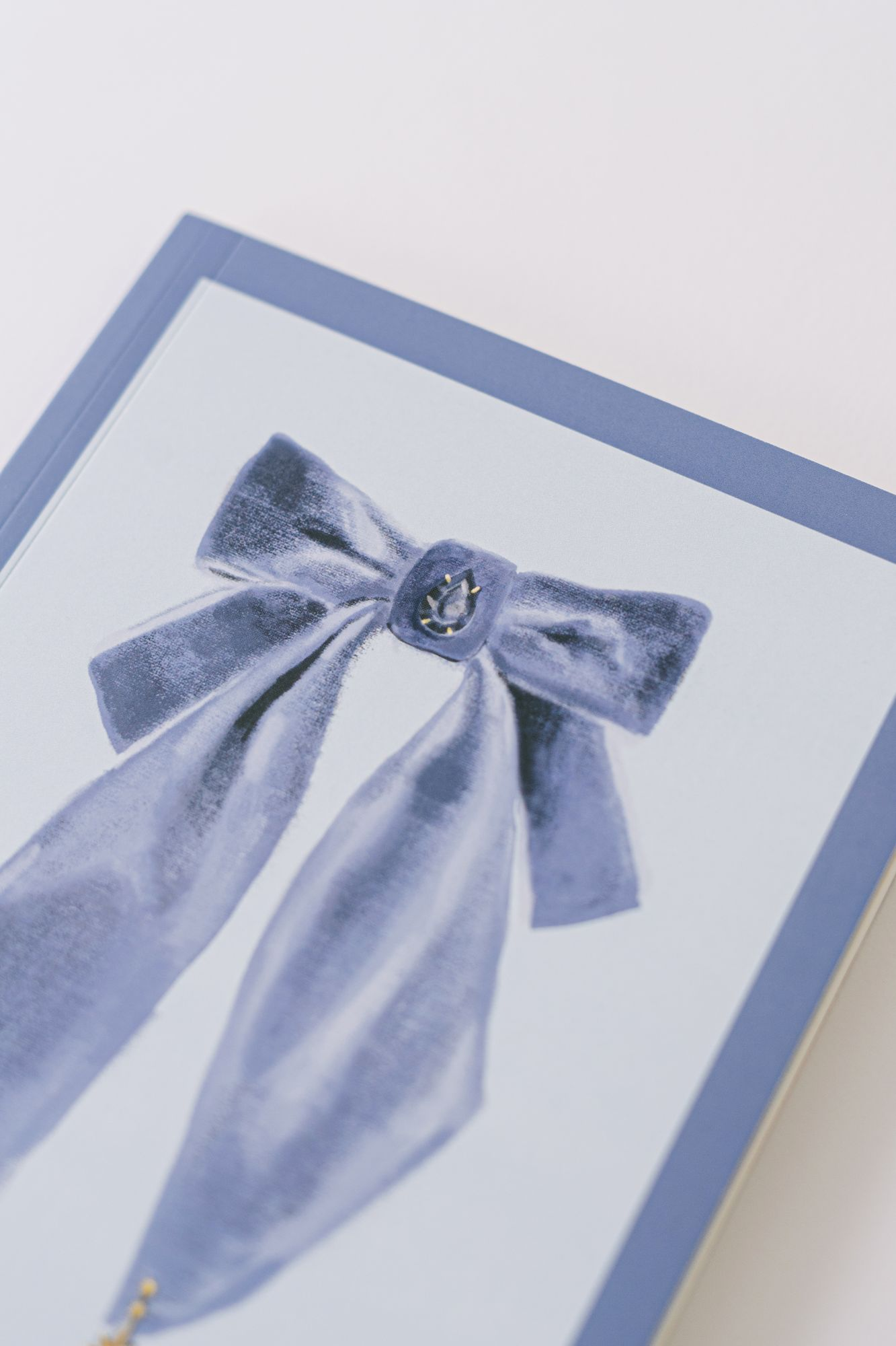 Antique Bows Softcover Notebook - Blue