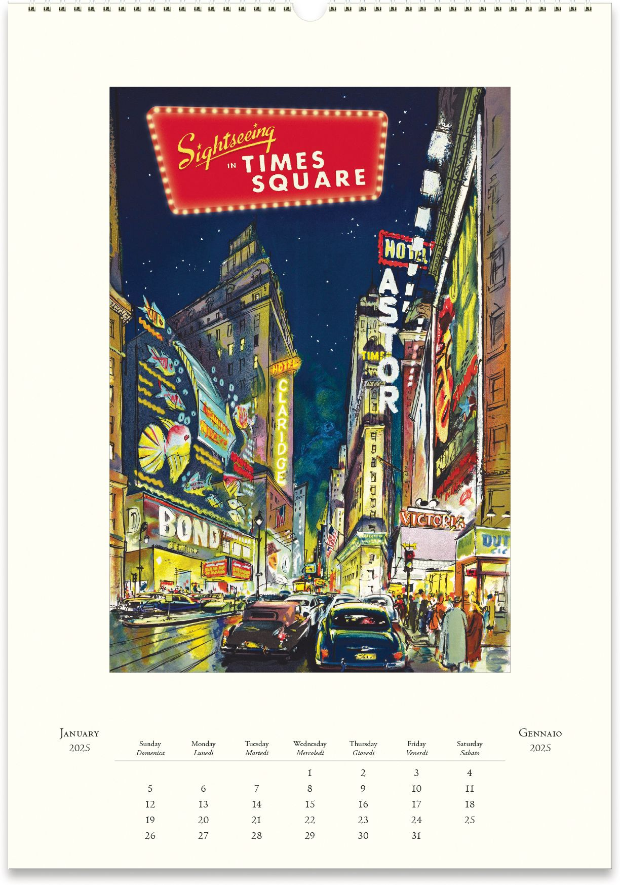 2025 New York Wall Calendar