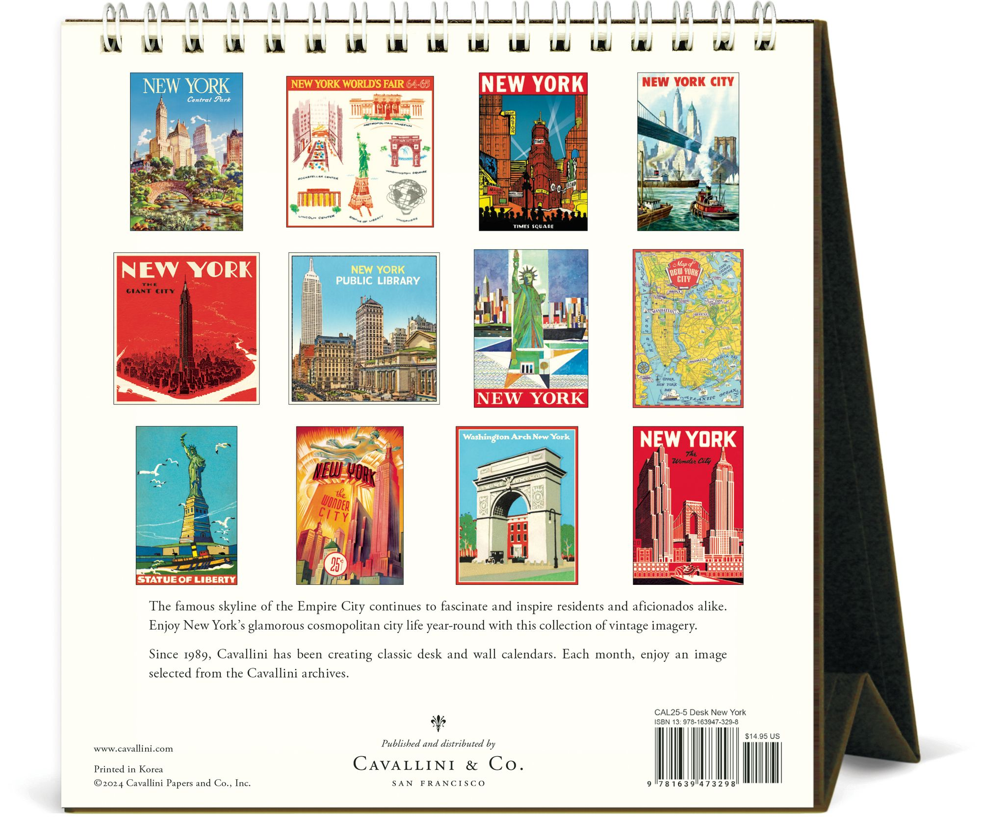 Amazon.com : Cavallini & Co. New York 2025 Easel Desk