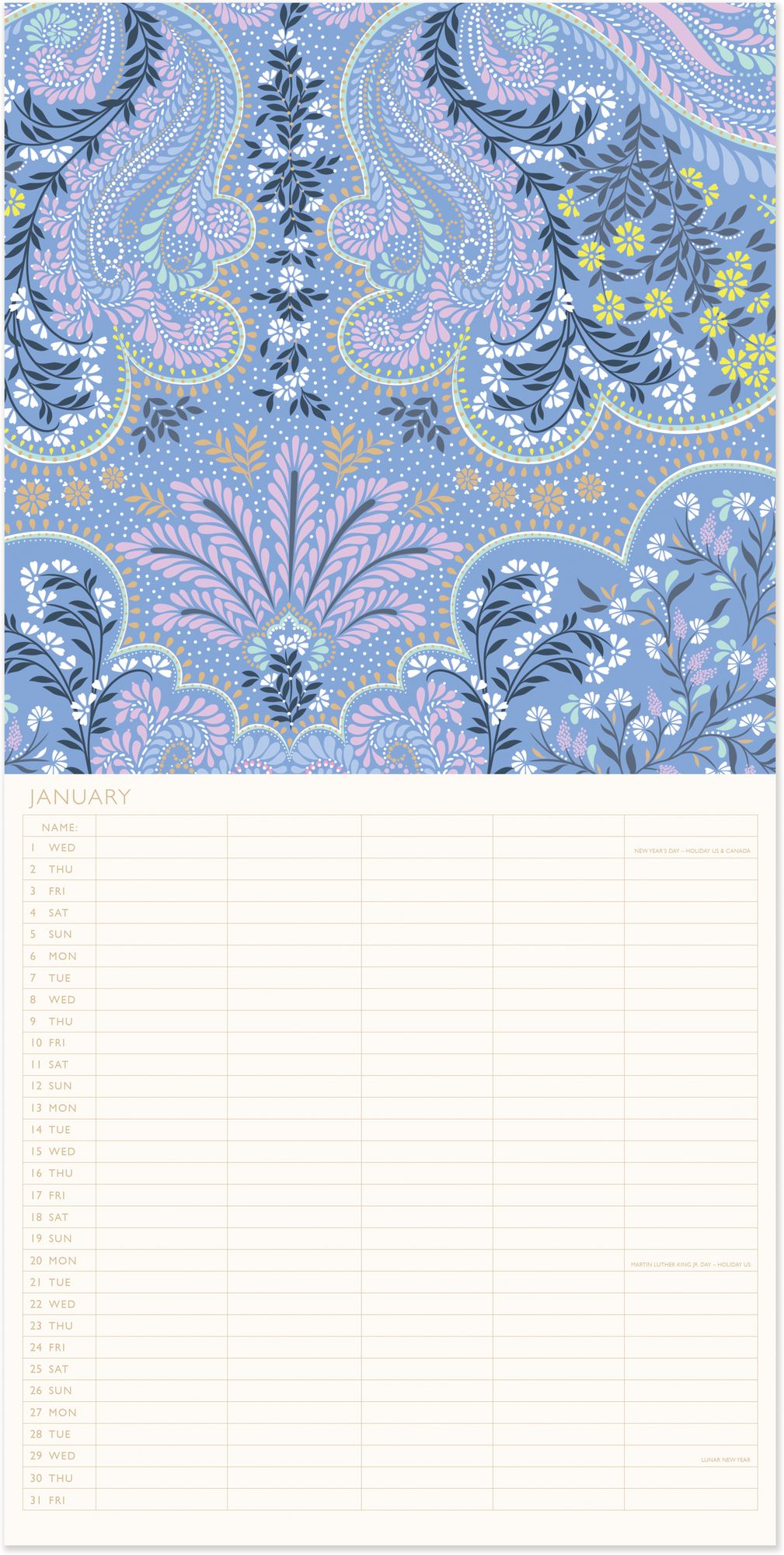 2025 Sara Miller Family Calendar