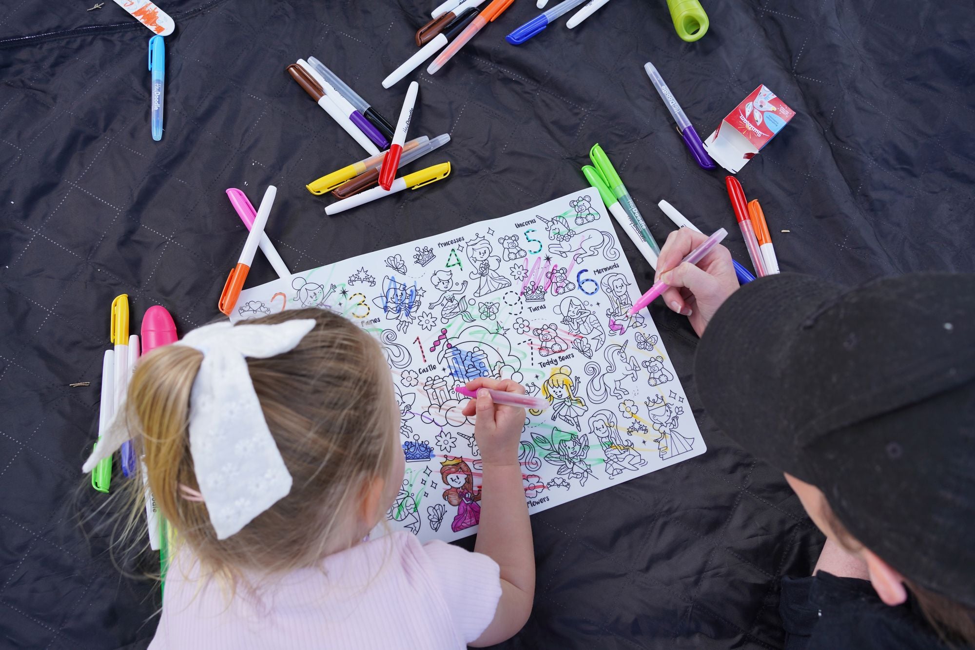 Sugar & Spice Reusable Silicone Colouring Placemat by HeyDoodle