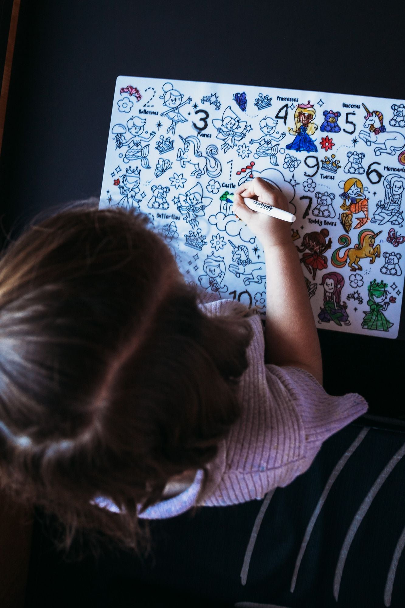 Sugar & Spice Reusable Silicone Colouring Placemat by HeyDoodle