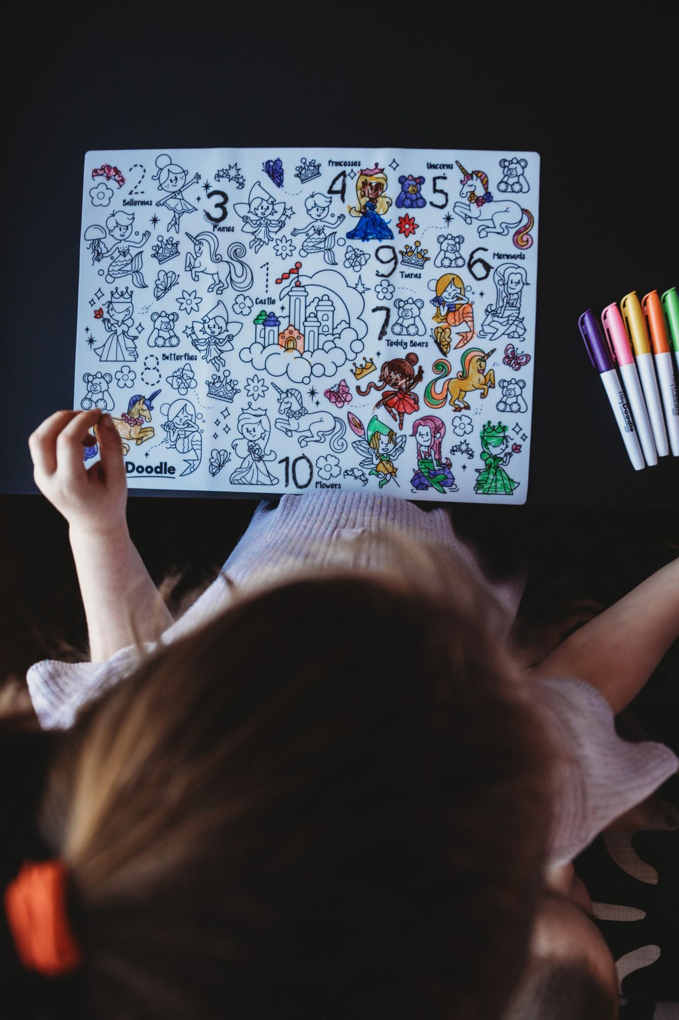 Sugar & Spice Reusable Silicone Colouring Placemat by HeyDoodle