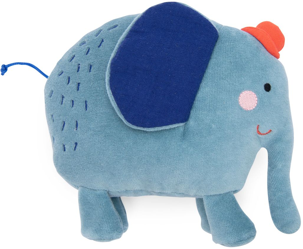 Les Toupitis Elephant Plush Toy Rattle