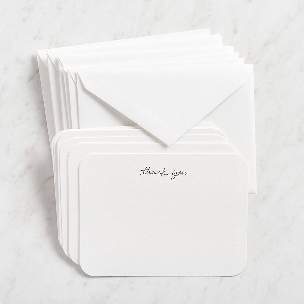 Gold Foil Thank You Note Set