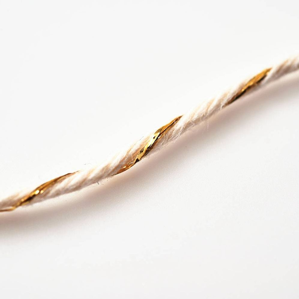 Gold Metallic/Natural Twine Spool 100yd