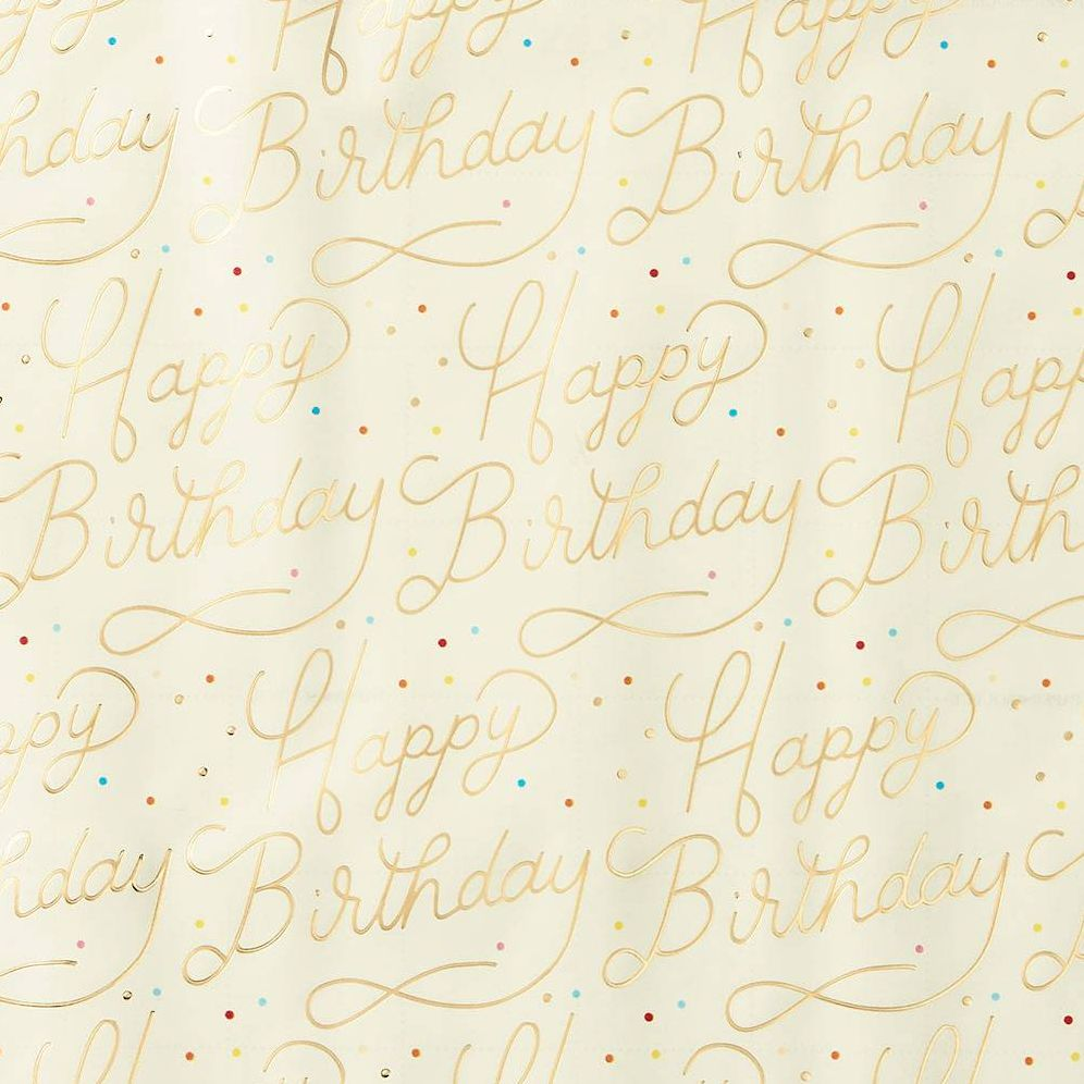 Happy Birthday Dual Roll Stone Paper Roll Wrap