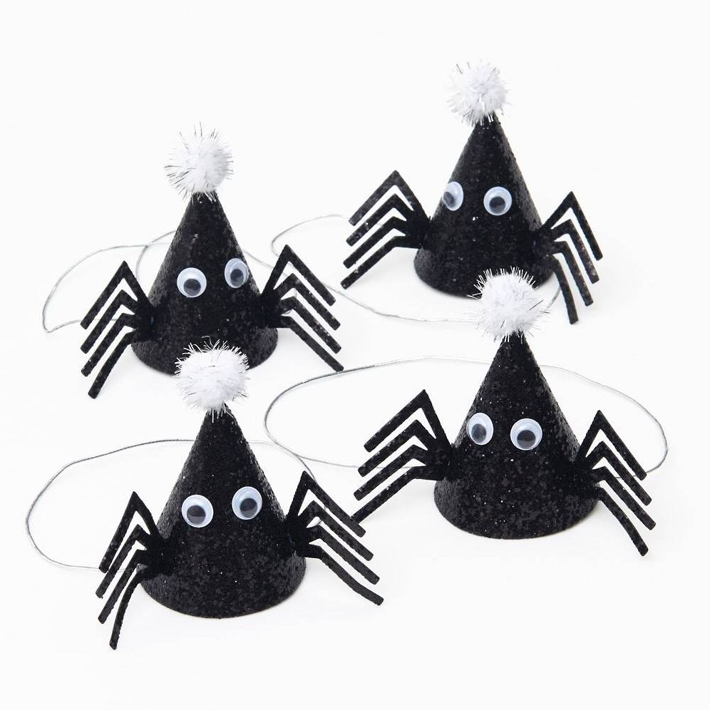 Glitter Spider Party Hats
