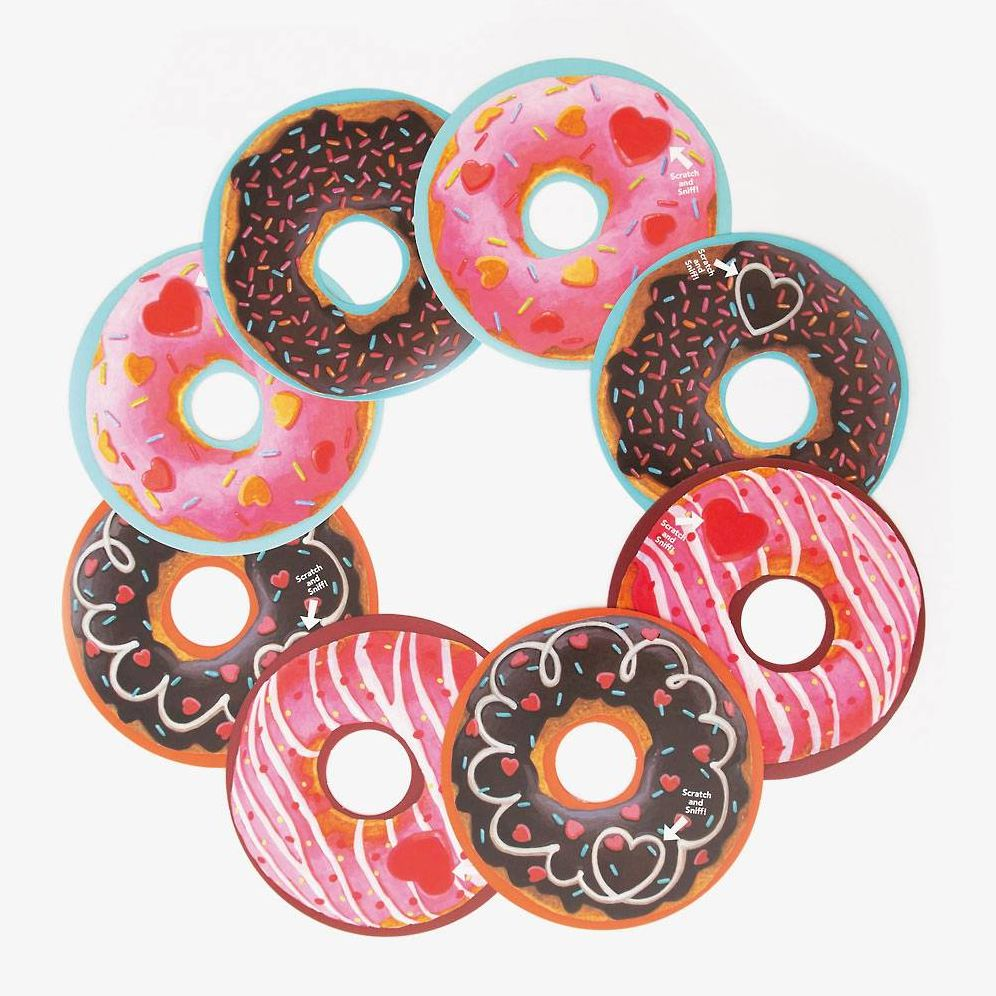 Scratch & Sniff Donut Valentine Card Set