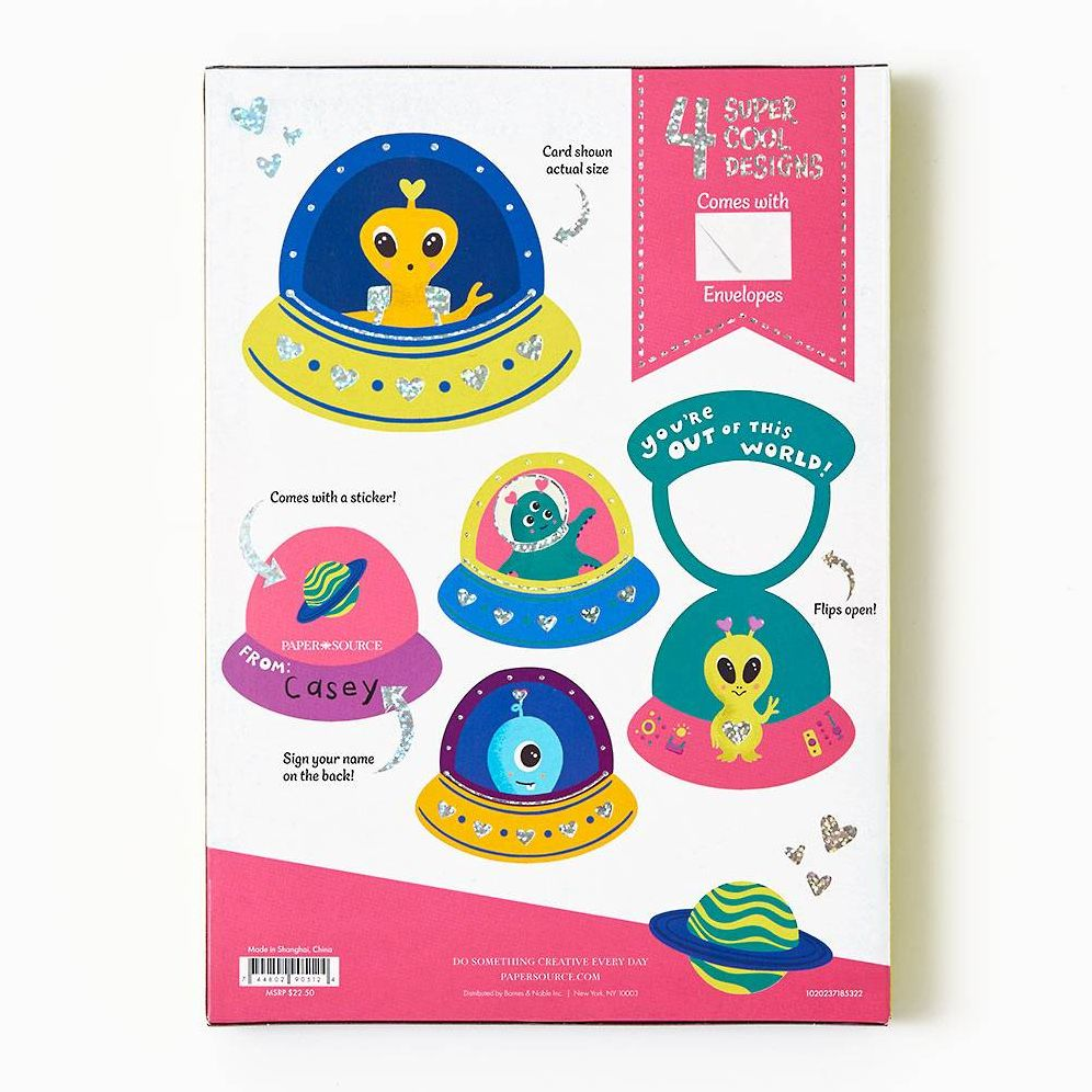 Alien Classroom Valentine Card Set