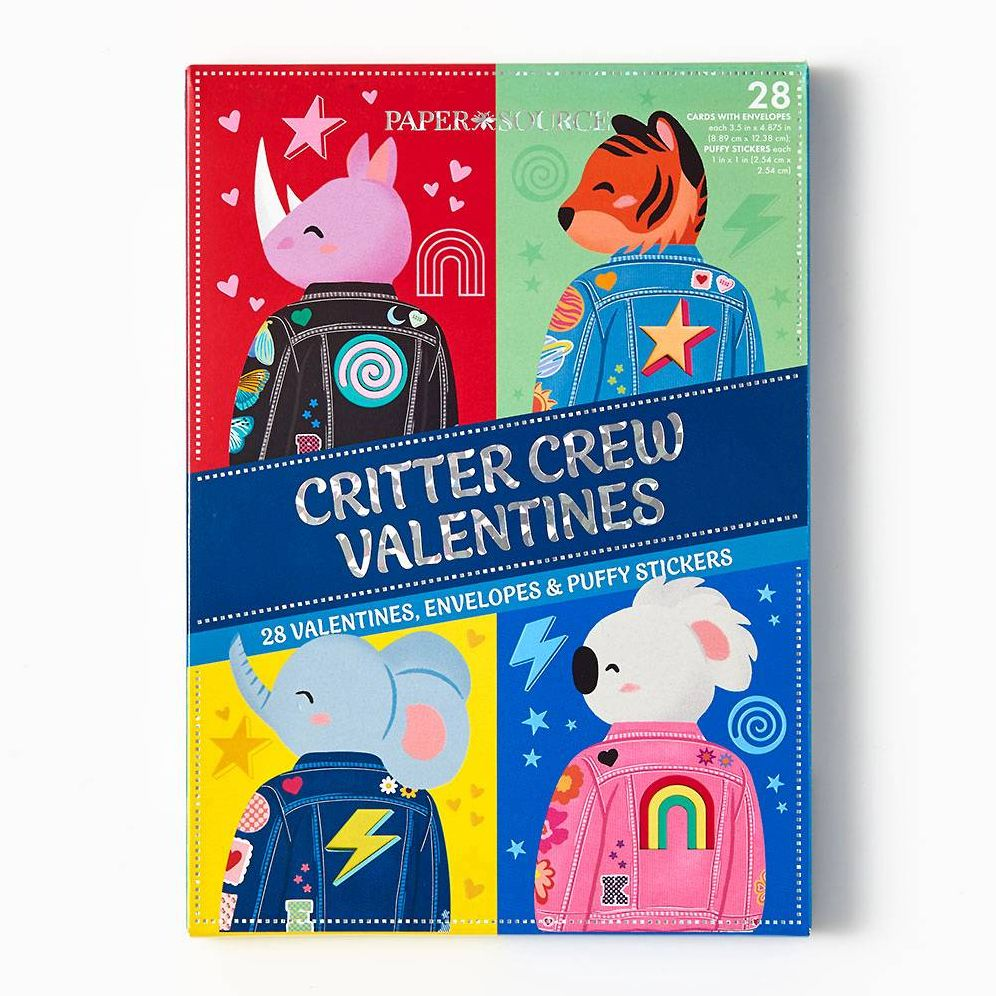 Critter Crew Animal Classroom Valentine Card Set