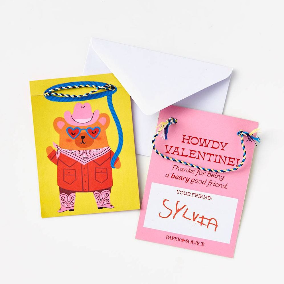 Howdy Bear Classroom Valentine Card Set