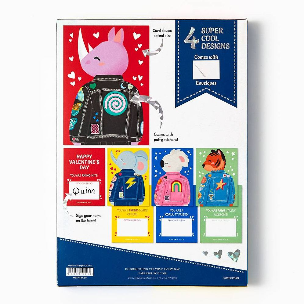 Critter Crew Animal Classroom Valentine Card Set