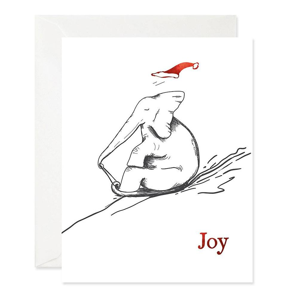 Sledding Elephant Holiday Card Set