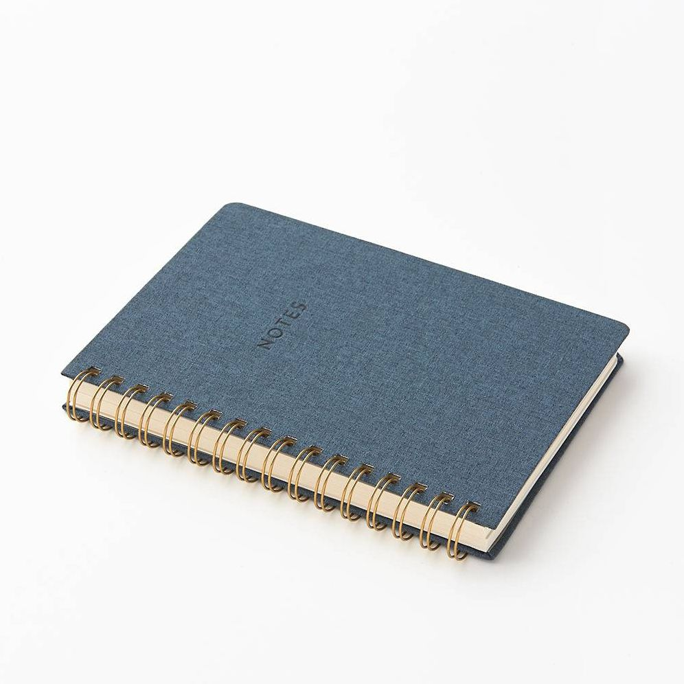 Teal Book Cloth Spiral Journal