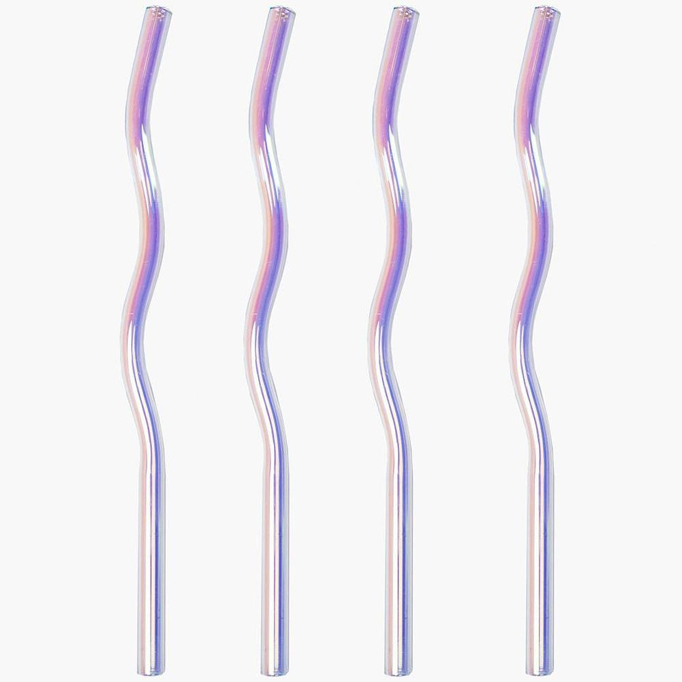 Wavy Glass Straws