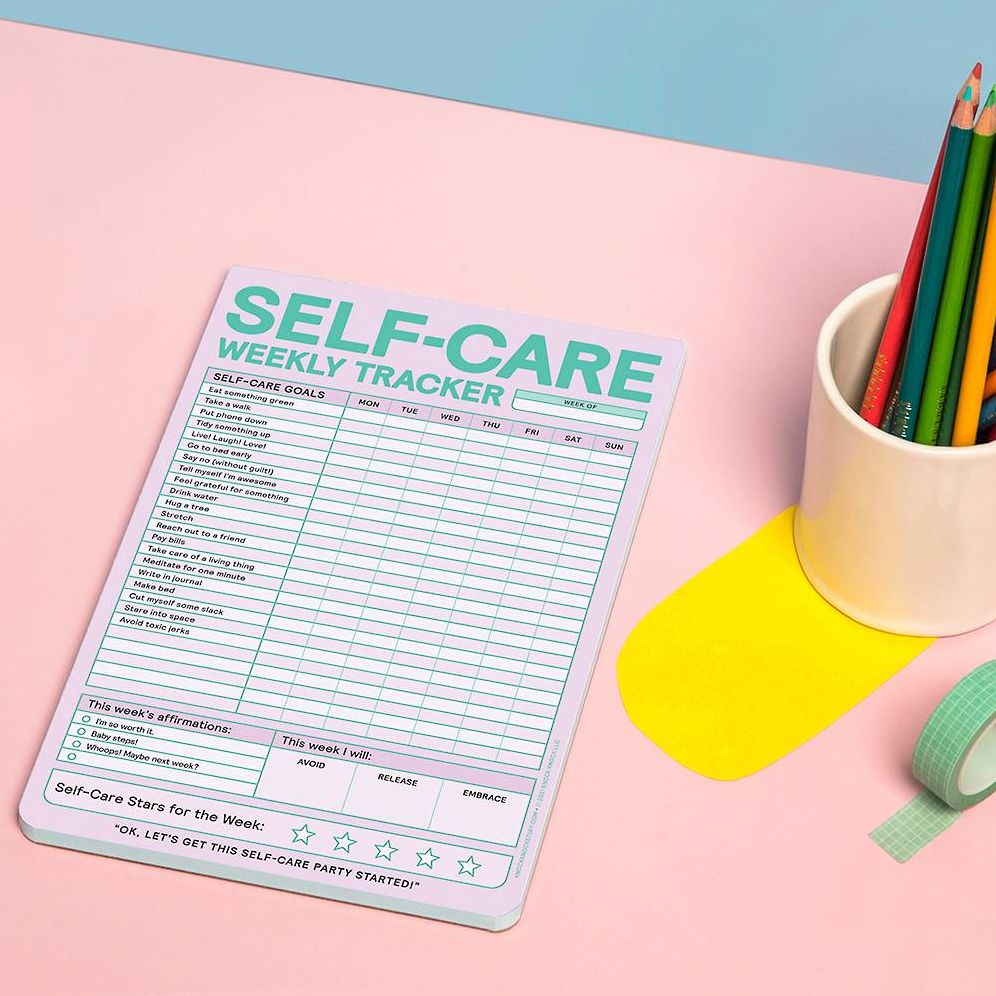 Self-Care Weekly Tracker Knock Knock Pad