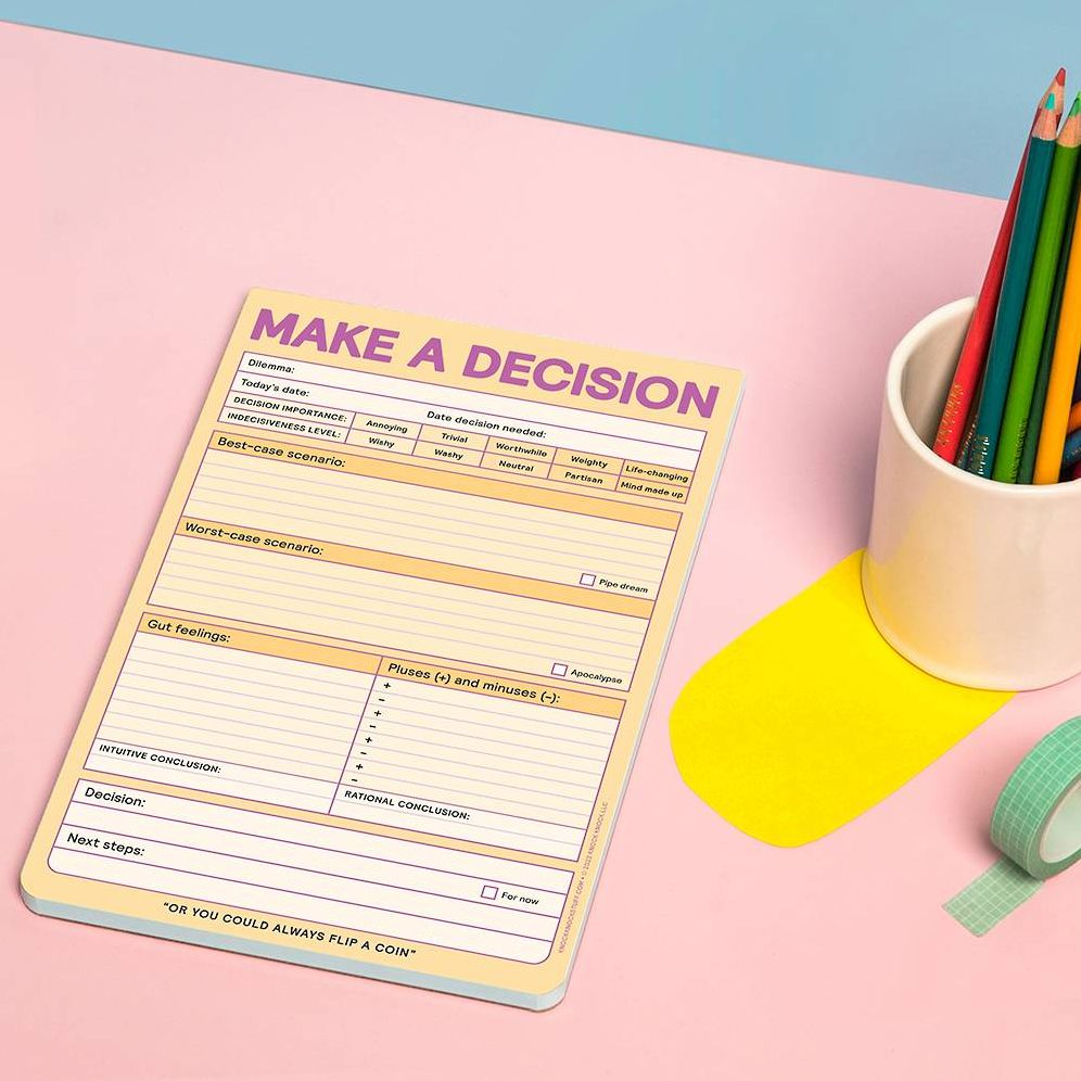 Make A Decision Knock Knock Pad