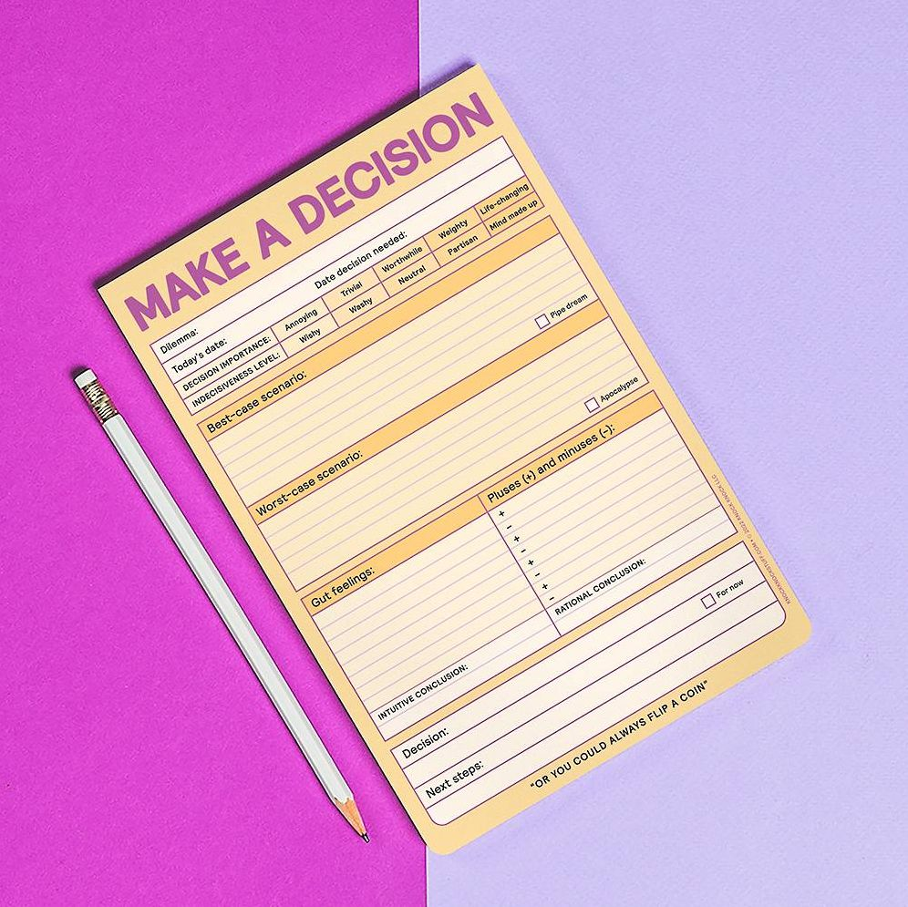 Make A Decision Knock Knock Pad
