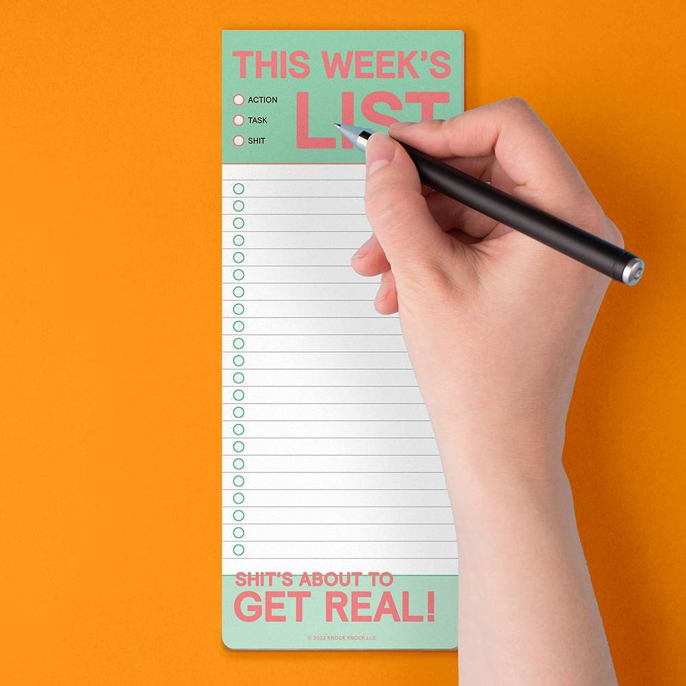 This Week's List Make-a-List Pad