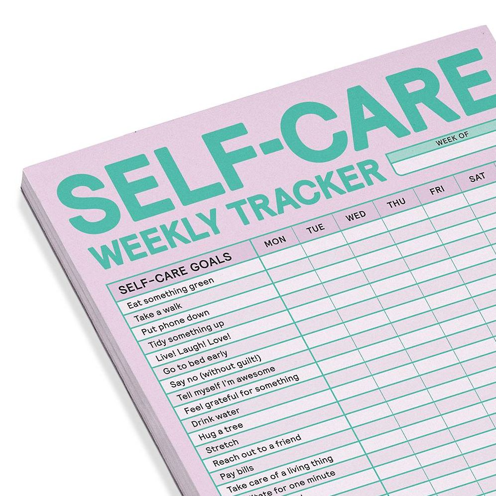 Self-Care Weekly Tracker Knock Knock Pad