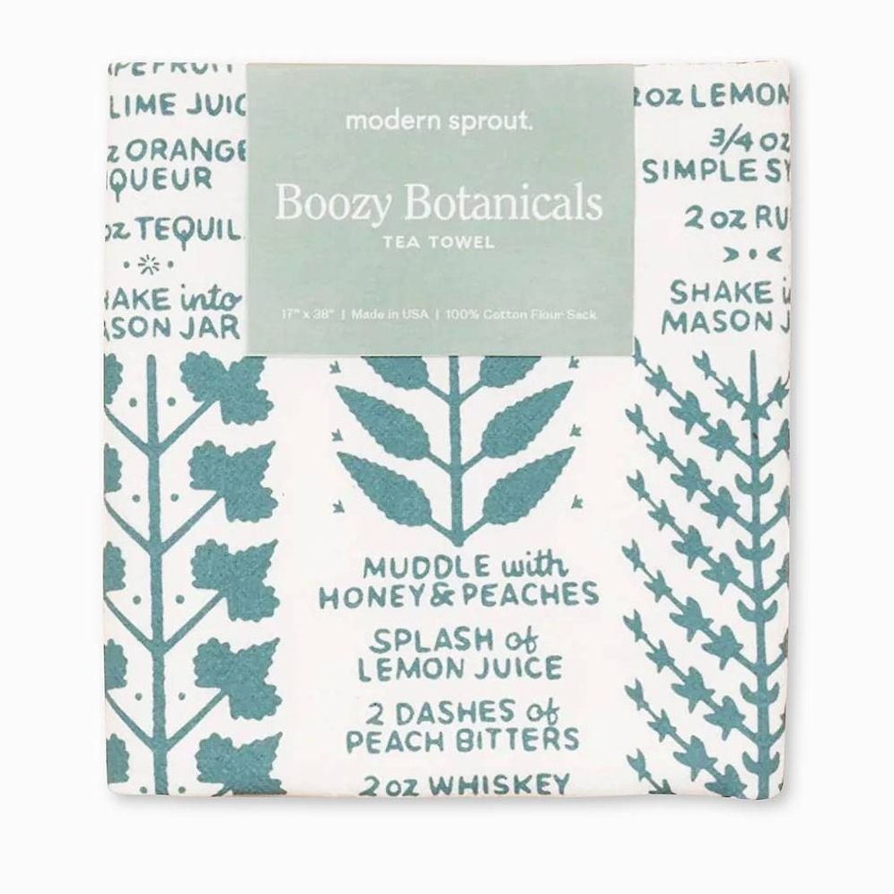 Boozy Botanicals Tea Towel