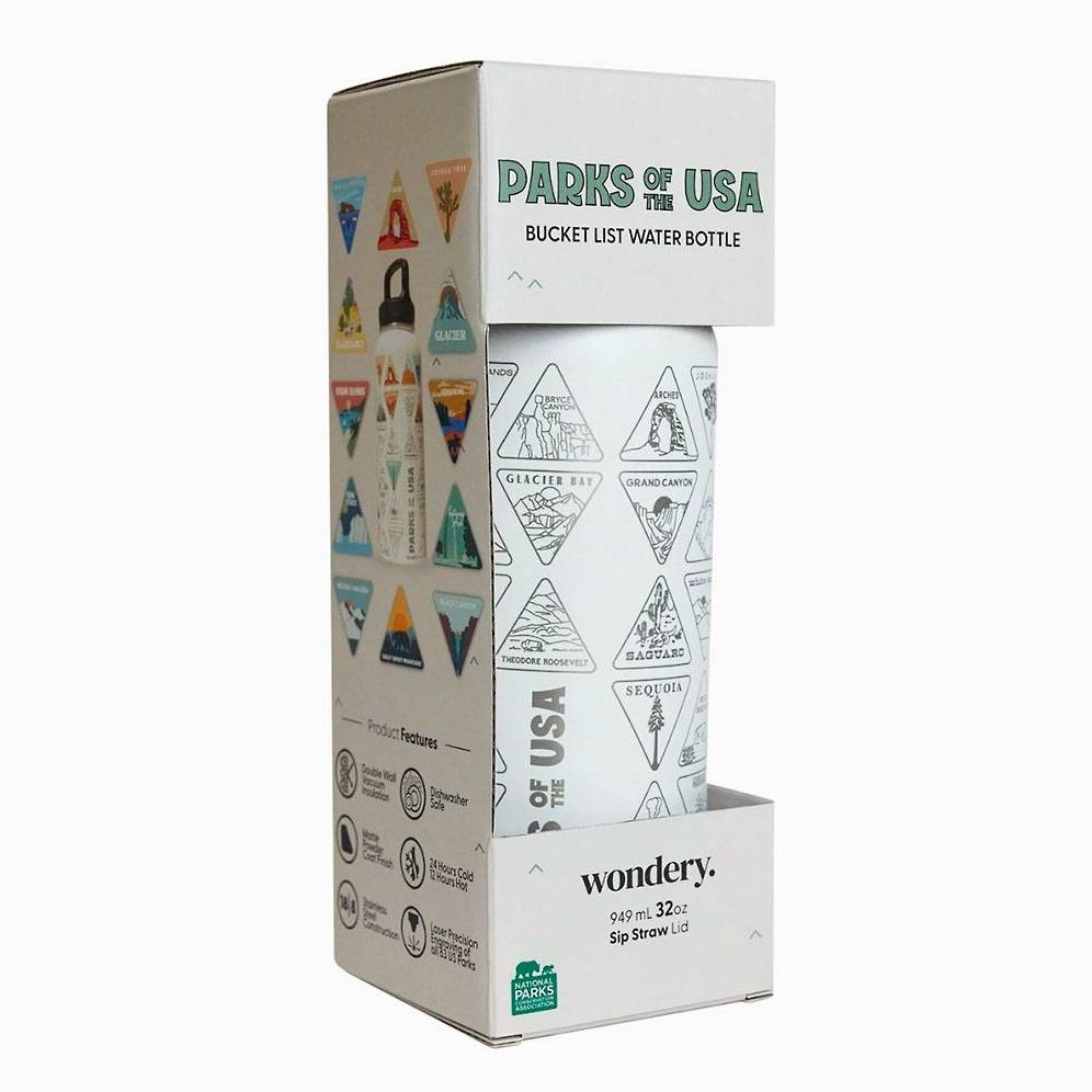 Parks of the US Bucket List Water Bottle