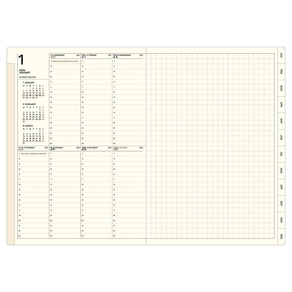 2025 Mein Leben Navy Weekly Planner