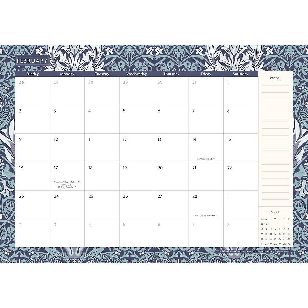 2025 William Morris Embossed Planner