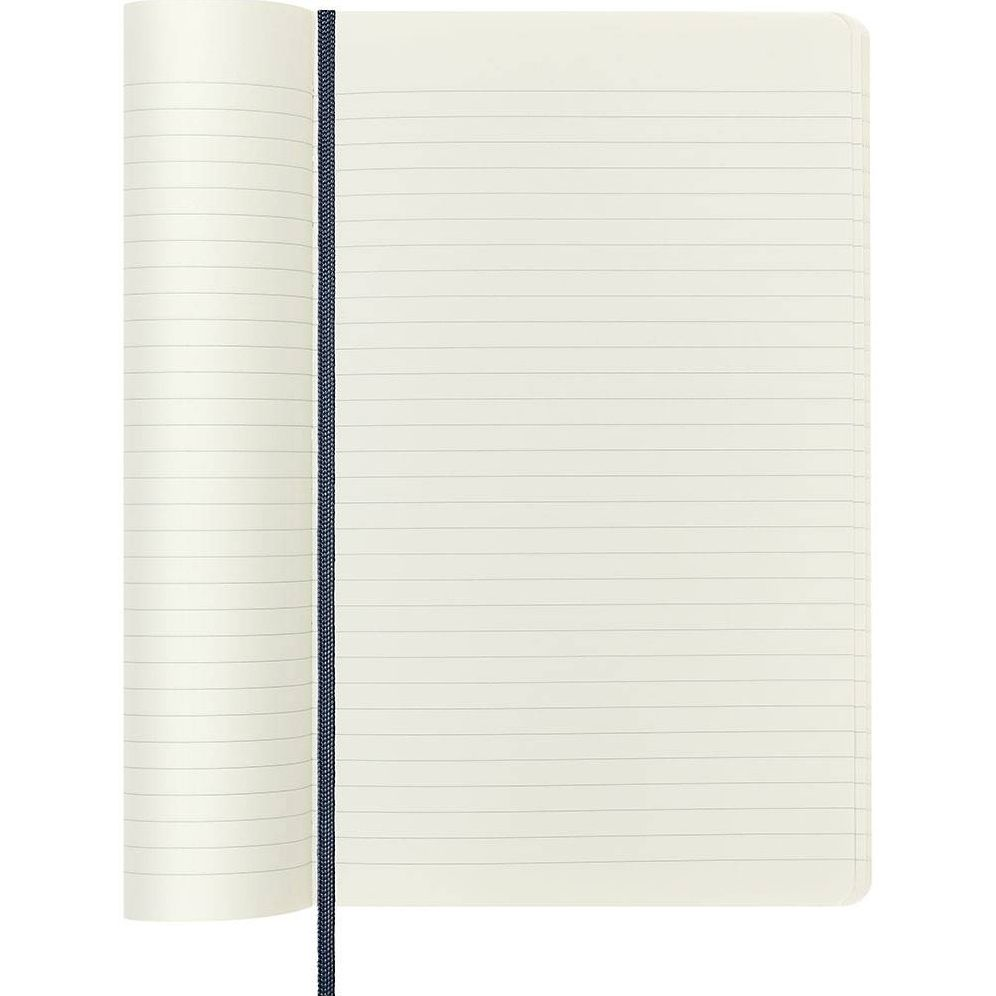 Moleskine Classic Notebook, Large, Ruled, Sapphire Blue, Soft Cover (5 x 8.25)