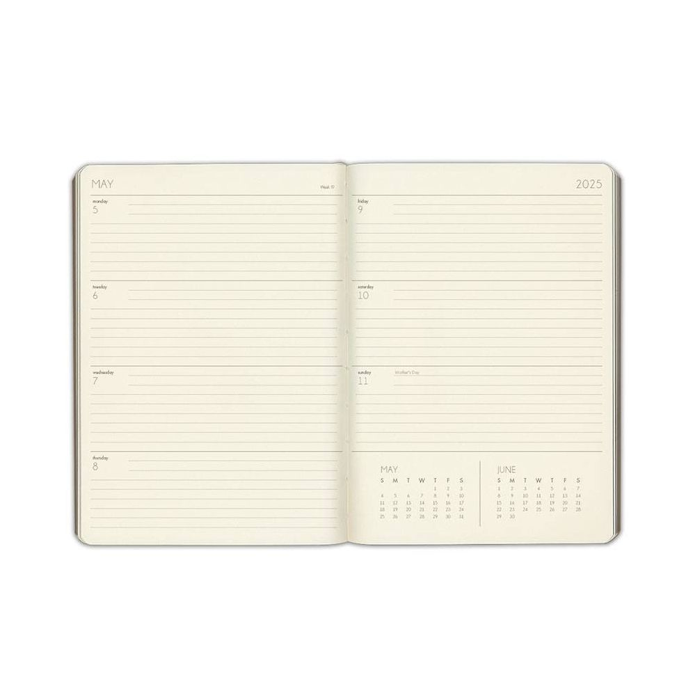 2025 Paper Source Brown Weekly Planner