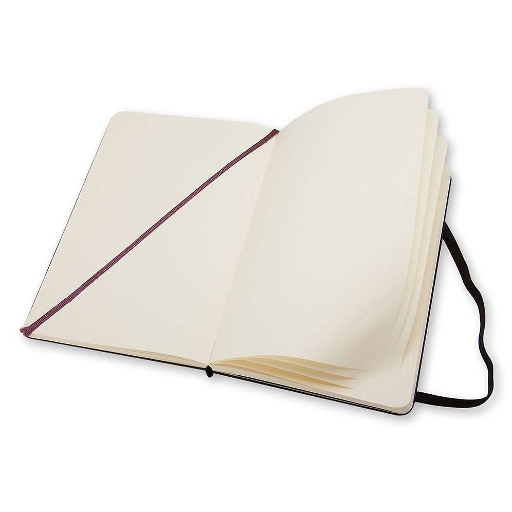 Moleskine Classic Notebook, Large, Plain, Black, Hard Cover (5 x 8.25)