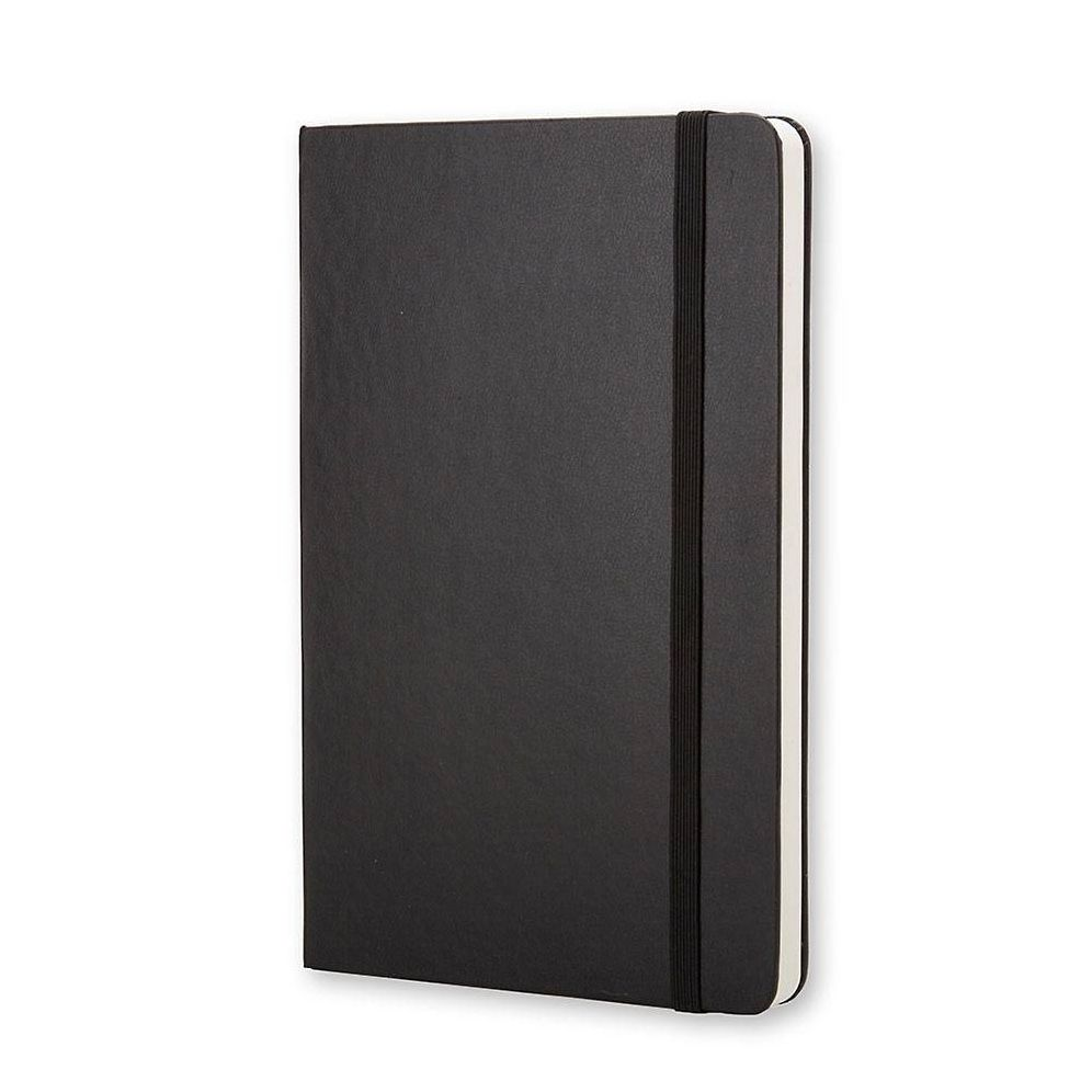 Moleskine Classic Notebook, Large, Plain, Black, Hard Cover (5 x 8.25)