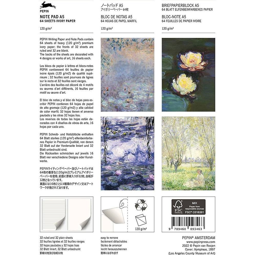 Claude Monet A5 Note Pad