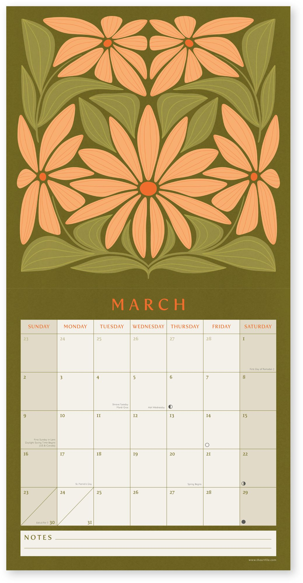 2025 FLOWER MARKET WALL CALENDAR