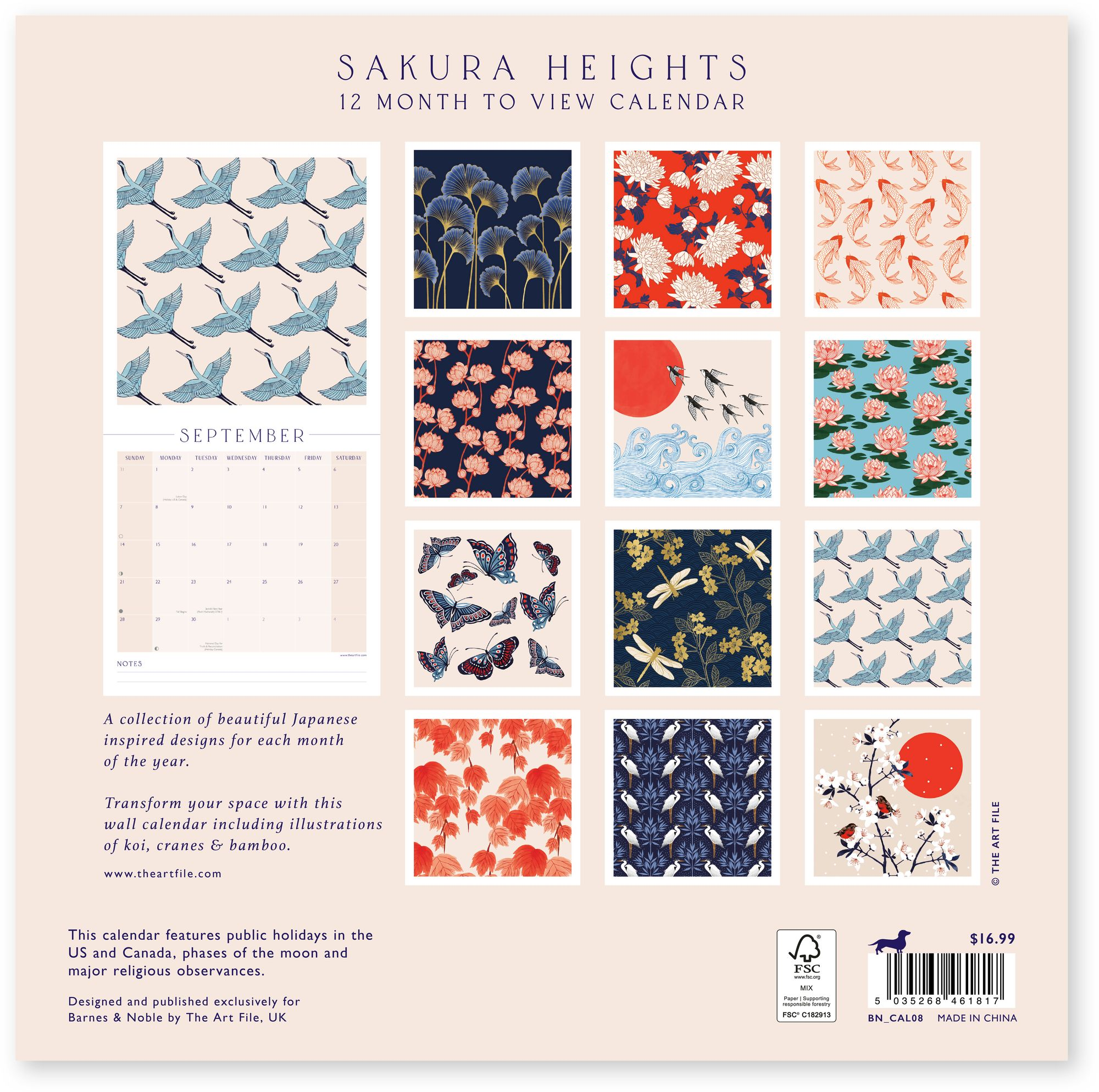 2025 SAKURA HEIGHTS WALL CALENDAR