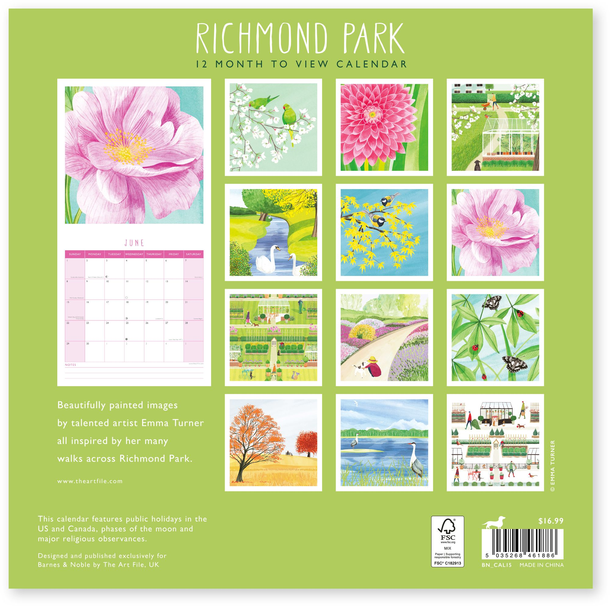 2025 RICHMOND PARK WALL CALENDAR
