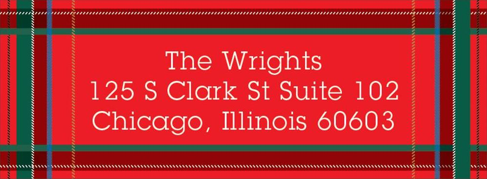 Tartan Return Address Label