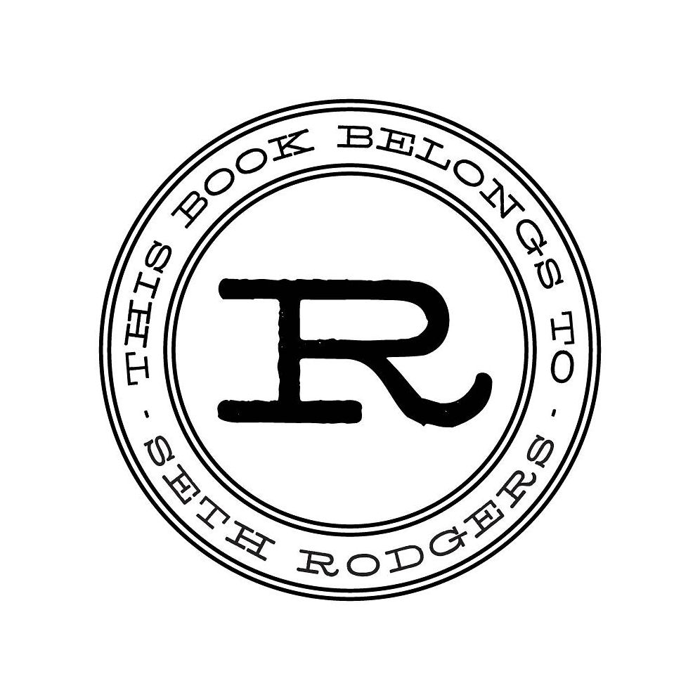 Bookplate Single Monogram Custom Stamp Set
