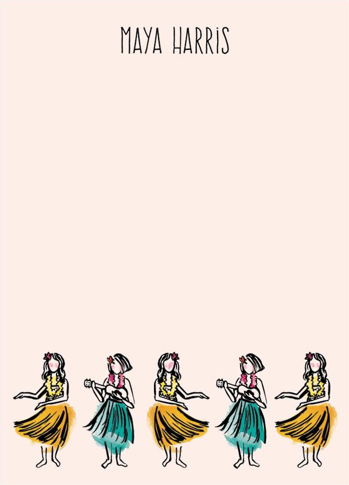 Hula Girls Stationery