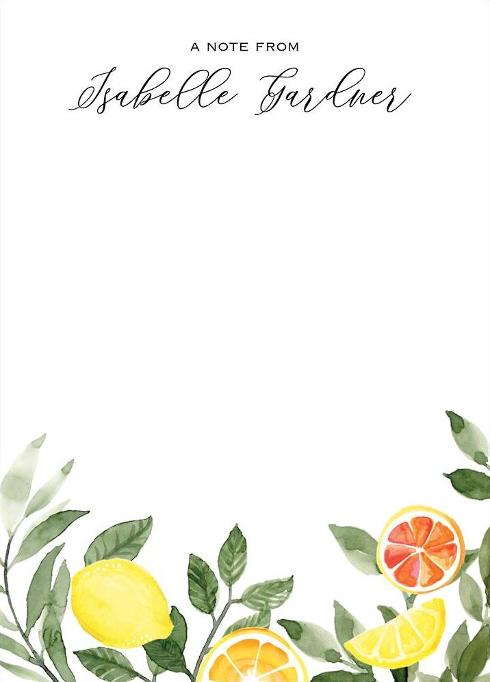 Lemon Leaves Stationery
