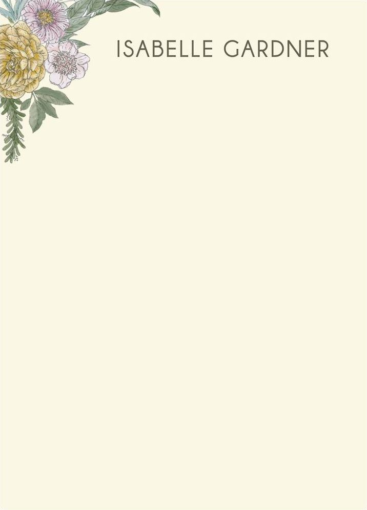Colorful Linework Floral Stationery