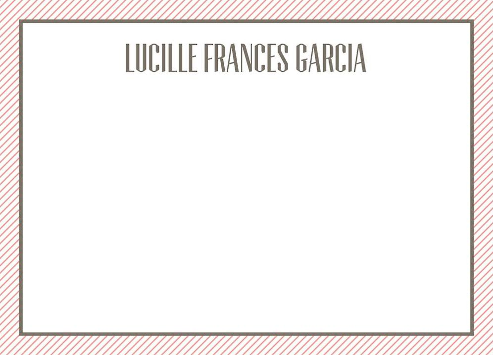 Diagonal Stripes Border A6 Stationery