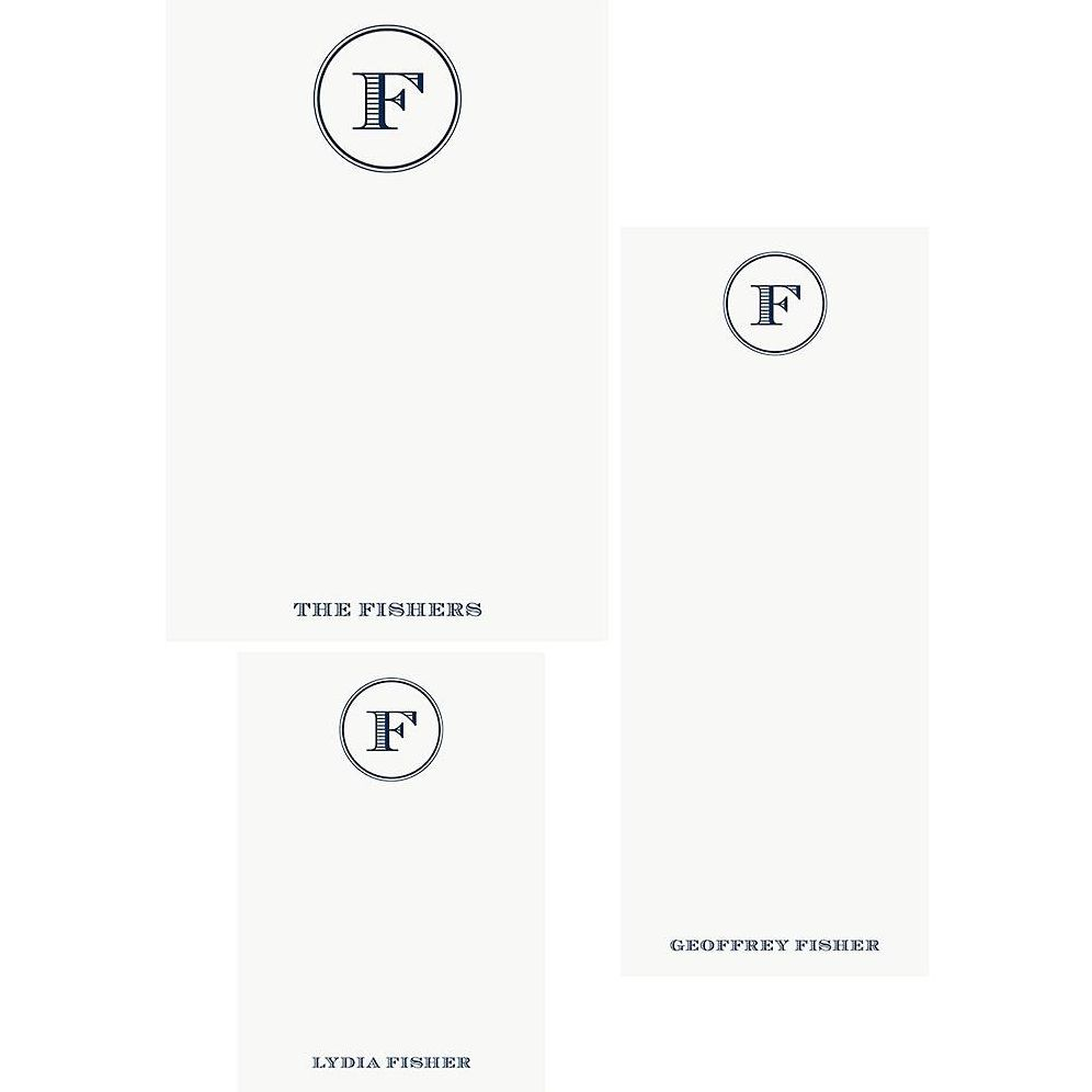 Escorial Circle Monogram Mixed Personalized Notepads