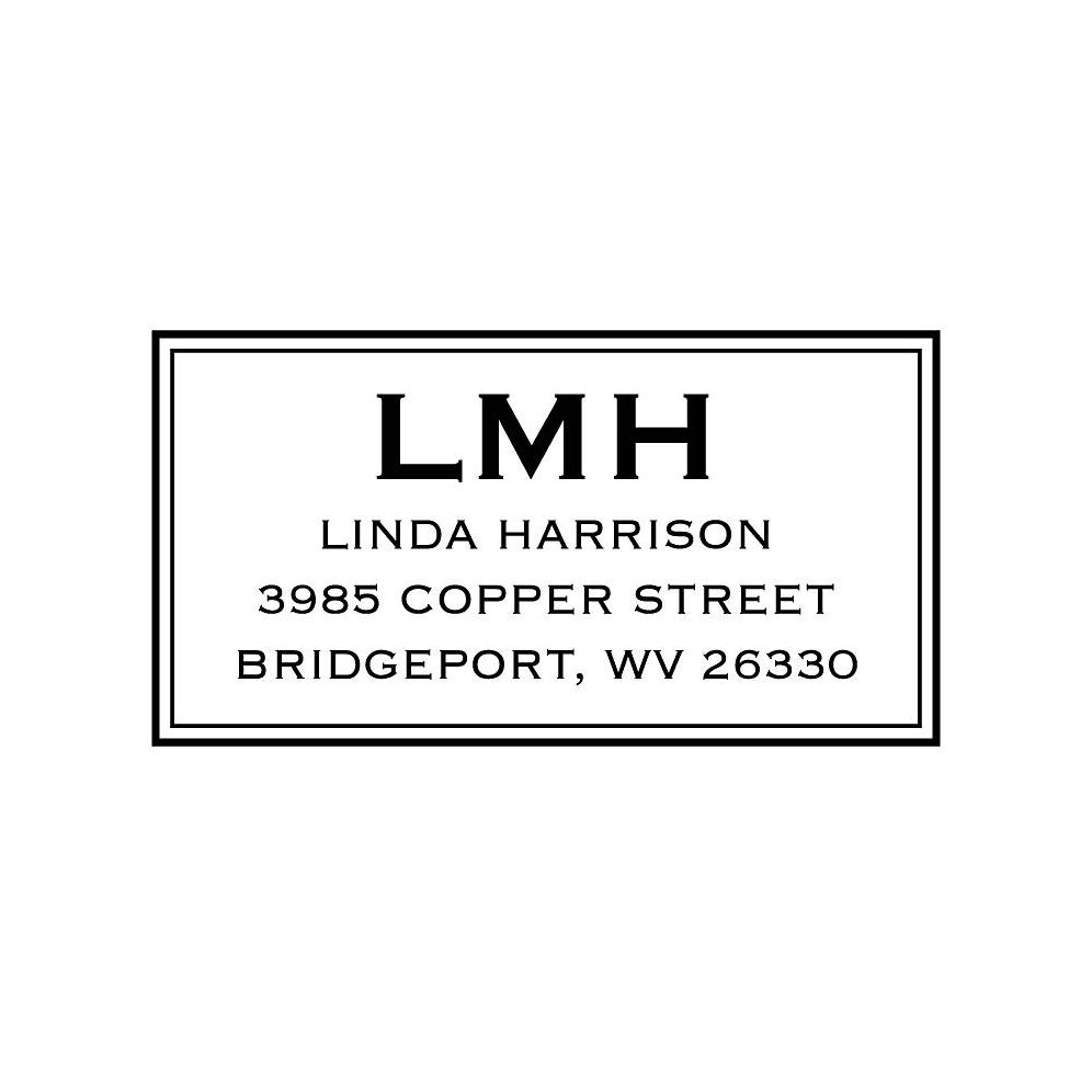 Monogram Label Custom Stamp Set