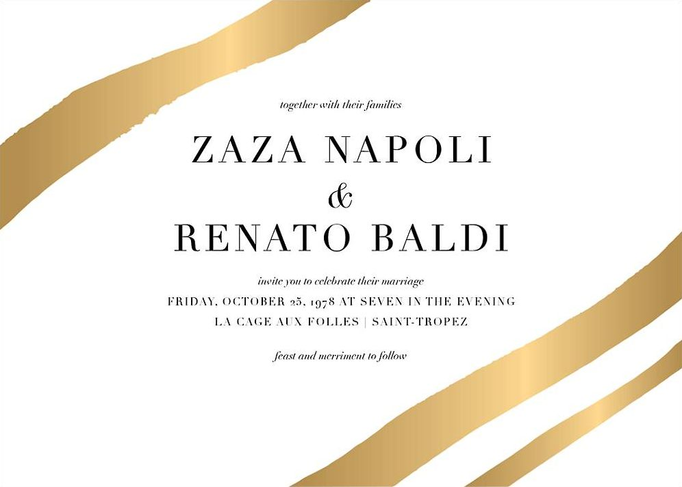Cherish Foil Wedding Invitation
