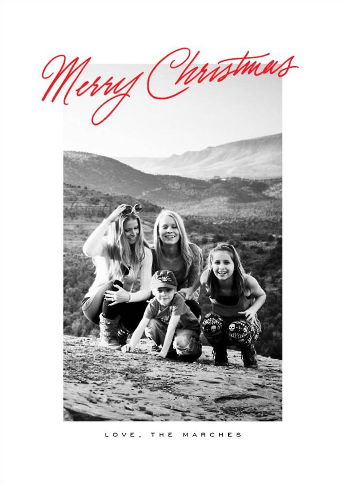 Inscribed Vertical Photo Card