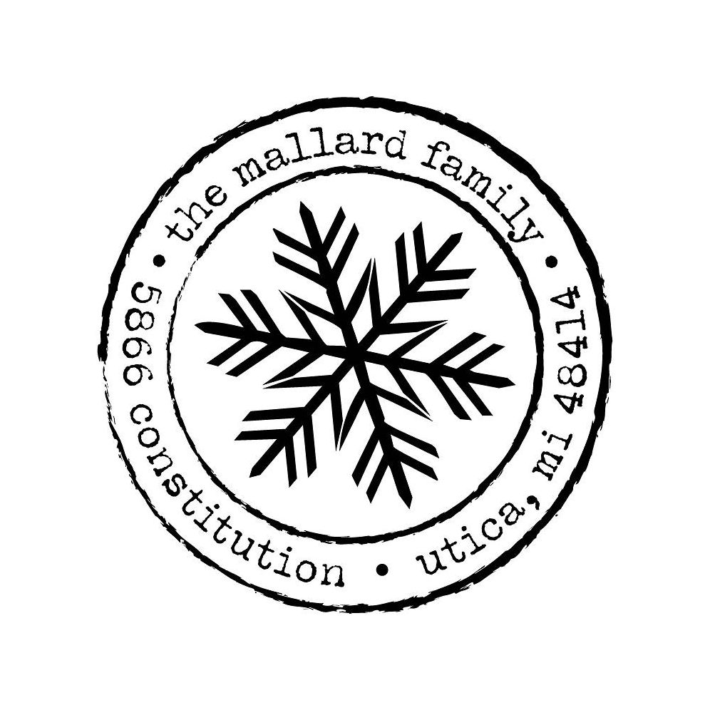 Postmark Snowflake Custom Stamp Set