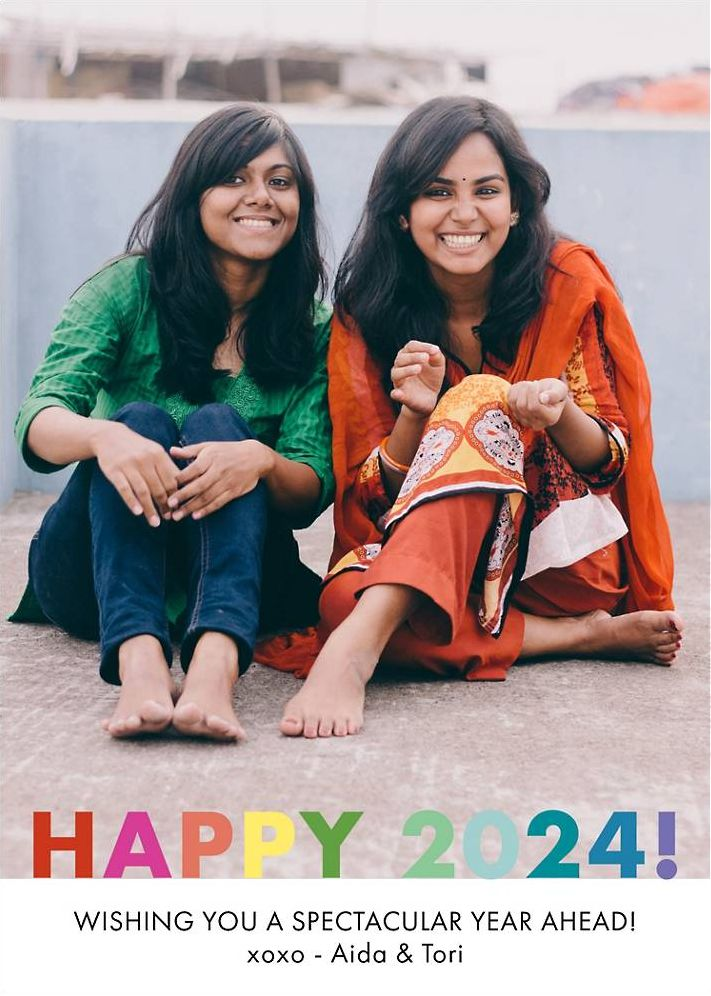 Happy 2017 Holiday Photo Card Vertical