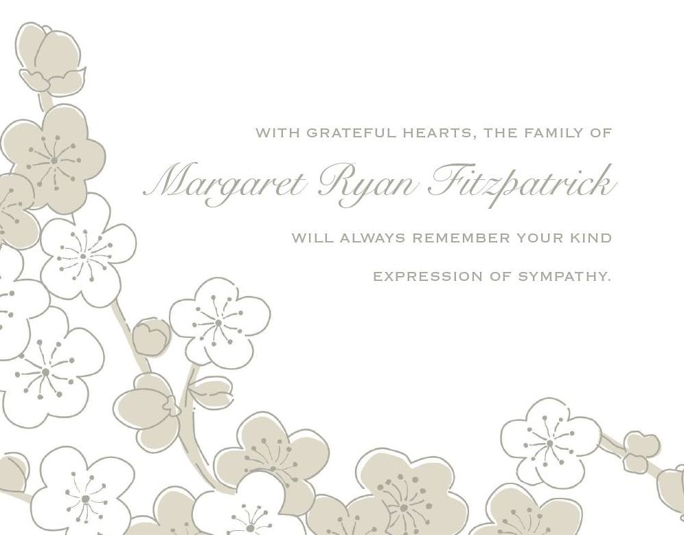 Cherry Blossom Sympathy Card